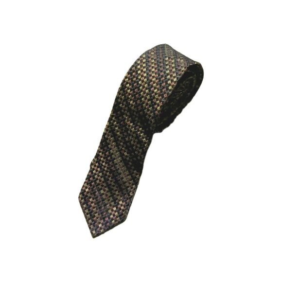 Vintage 1950s Beau Brummell Woven Thin Neck Tie - Picture 1 of 4